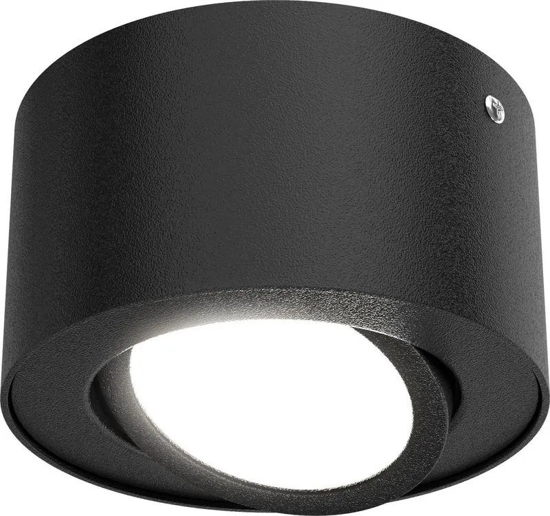 TUBE - Opbouwlamp - plafondlamp - LED 5 W - reflector kantelbaar - 470 Lumen - 3.000 Kelvin - Ø 9cm från Briloner i Svart – produktbild