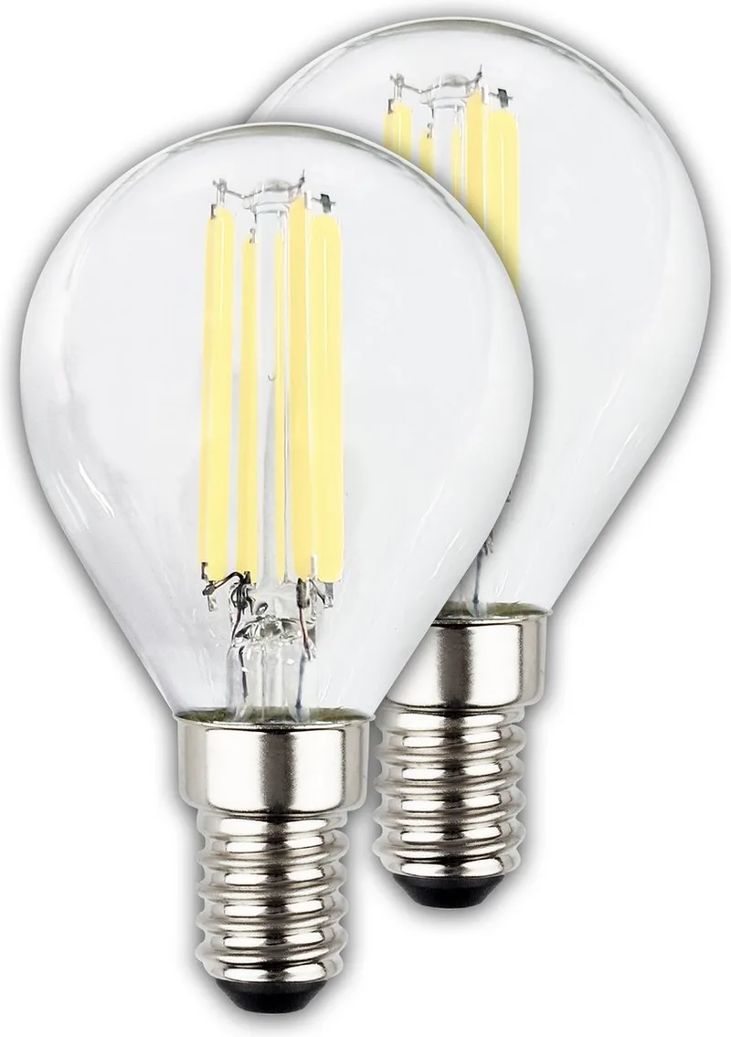 LED-pære dråbe E14 4W klar 3000K 840lm energiklasse 2er fra Briloner – produktbillede