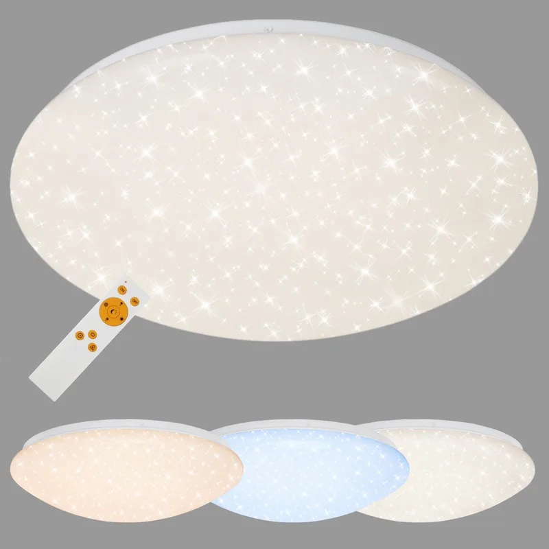 Verb - Plafondlamp met sterrenhemel effect - dimbaar plafonniére - met afstandsbediening - CCT - 22W - Ø 39cm från Briloner i Vit – produktbild