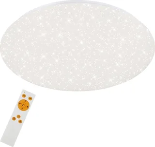 Verb - Plafonnière dimbaar - plafondlamp met sterdecoratie - kleurtemperatuur instelbaar - LED - 48 W - 4000Lm - Ø49,5cm de Briloner en Blanc – photo produit 1 sur 2