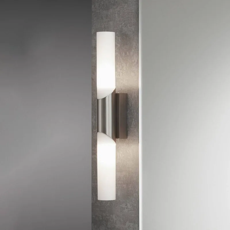 Wandlamp Splash, 2-lamps, mat nikkel de Briloner en Blanc, Mat nikkel – photo produit