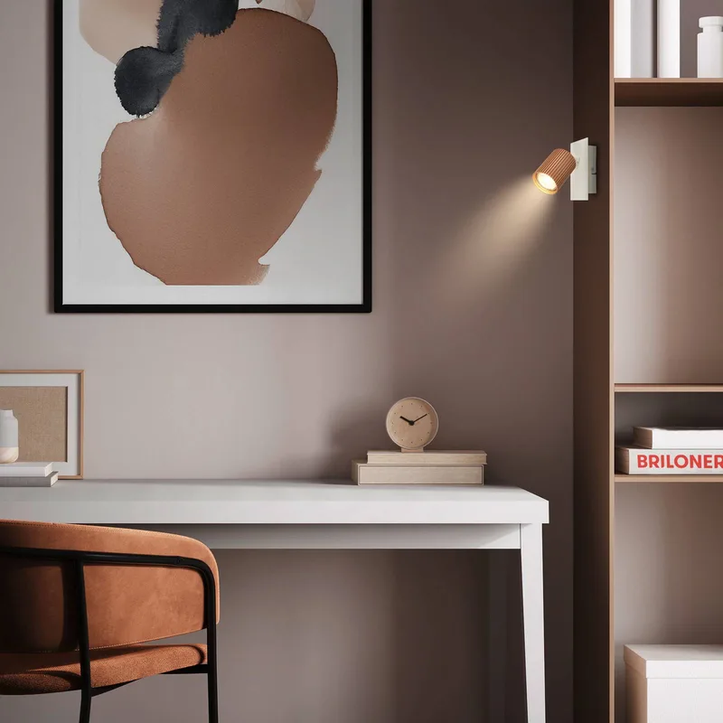 Wandspot Ida, kunststof/metaal, GU10, verstelbaar de Briloner en Marron – photo produit