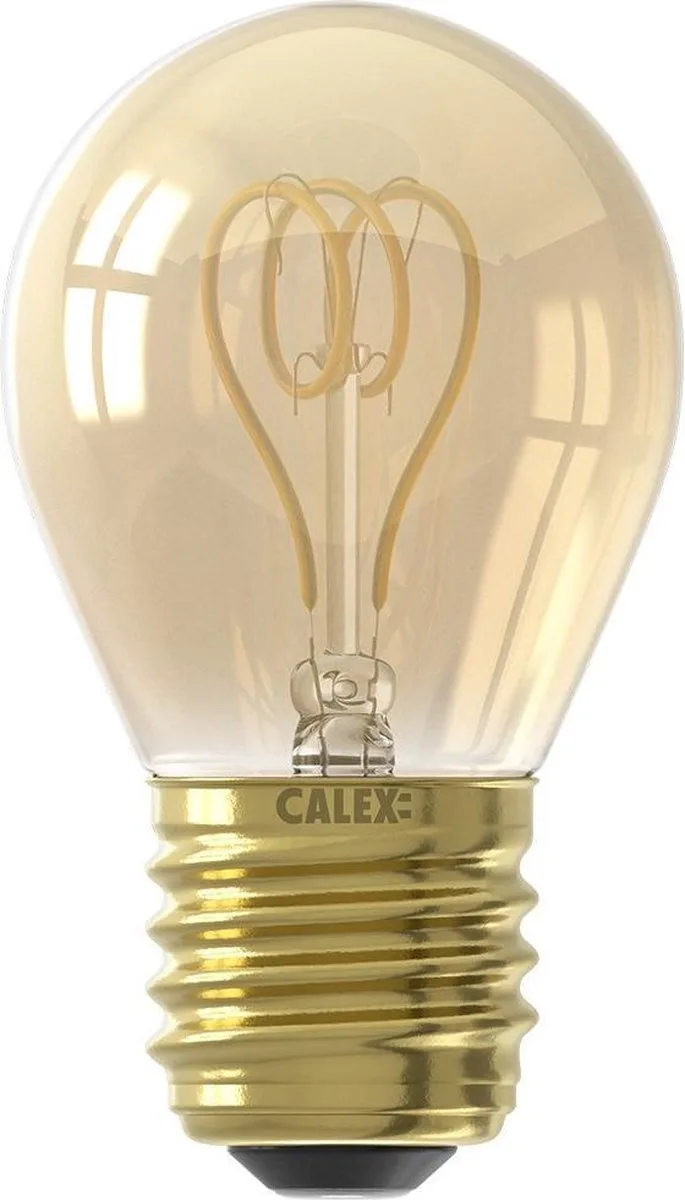 2 stuks Calex - LED - kogellamp 2,5W E27 - Gold - Dimbaar met led dimmer de Calex – photo produit