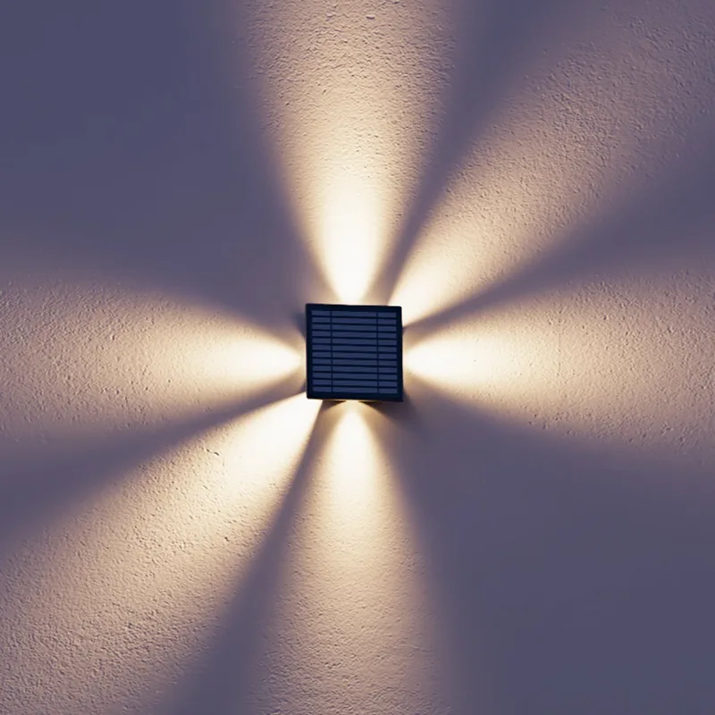 Altamura Solar Wandlamp - Tuinverlichting op Zonne-energie - Buitenlamp met Dag Nacht Sensor - Warm Wit Licht de Calex en Noir – photo produit