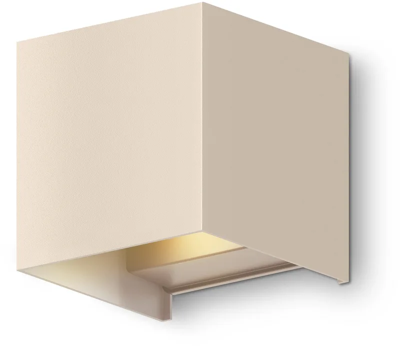 Bari Wandlamp - Buiten & Binnen - Warm Wit up & down Licht - verstelbare Lichtstraal - Waterdicht - Zandkleur de Calex en Zand – photo produit