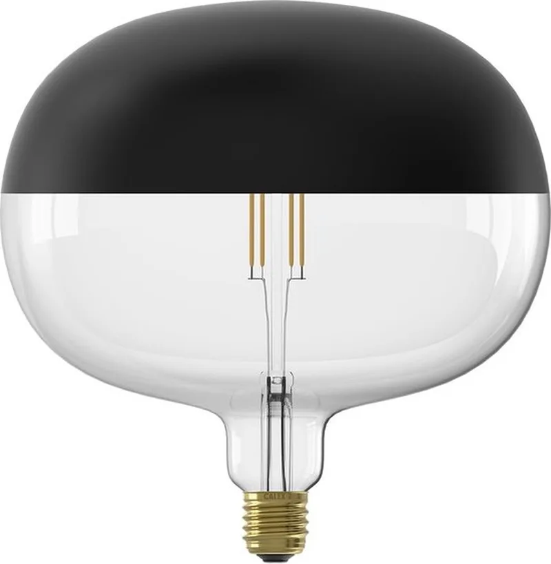 Boden Kopspiegel Zwart - E27 LED Lamp - Filament Lichtbron Dimbaar - 6W - Warm Wit Licht de Calex – photo produit