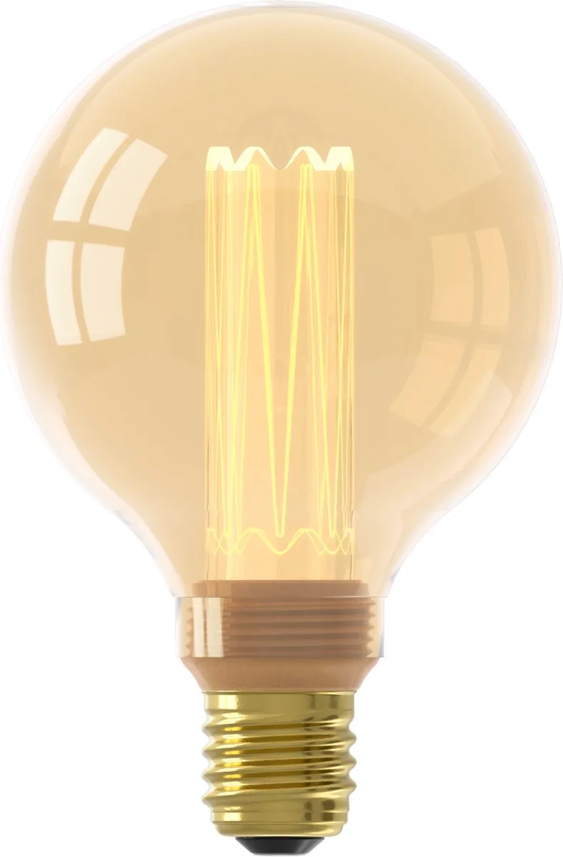 Crown Series LED Lamp - E27 - G95 Lichtbron Goud - 3.5W - Dimbaar van Calex – productfoto