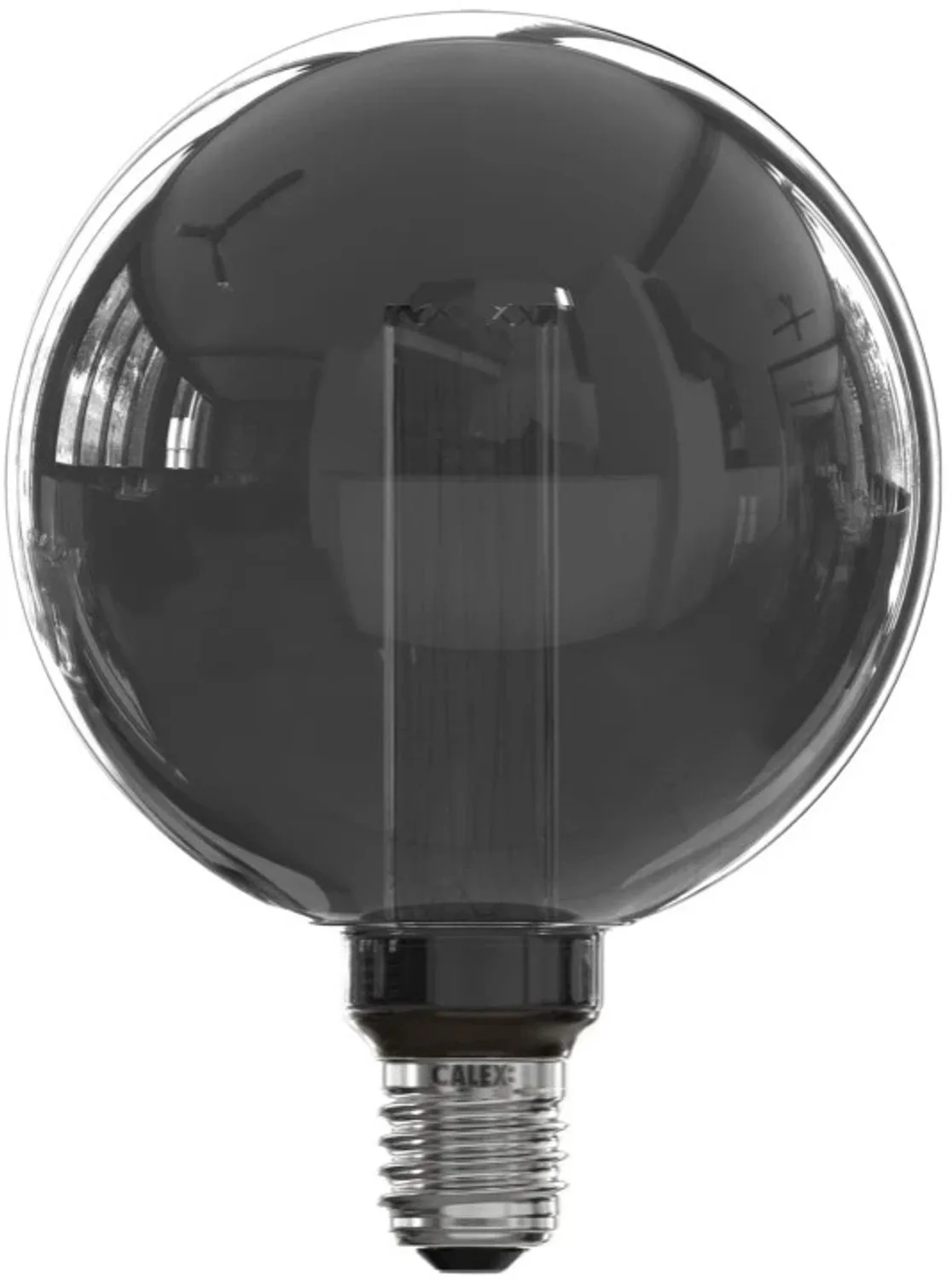 Doos 3x Calex E27 LED Globelamp Glassfiber Titanium | 3.5W 40Lm 2000K | 220-240V 820 G125 | Dimbaar van Calex – productfoto
