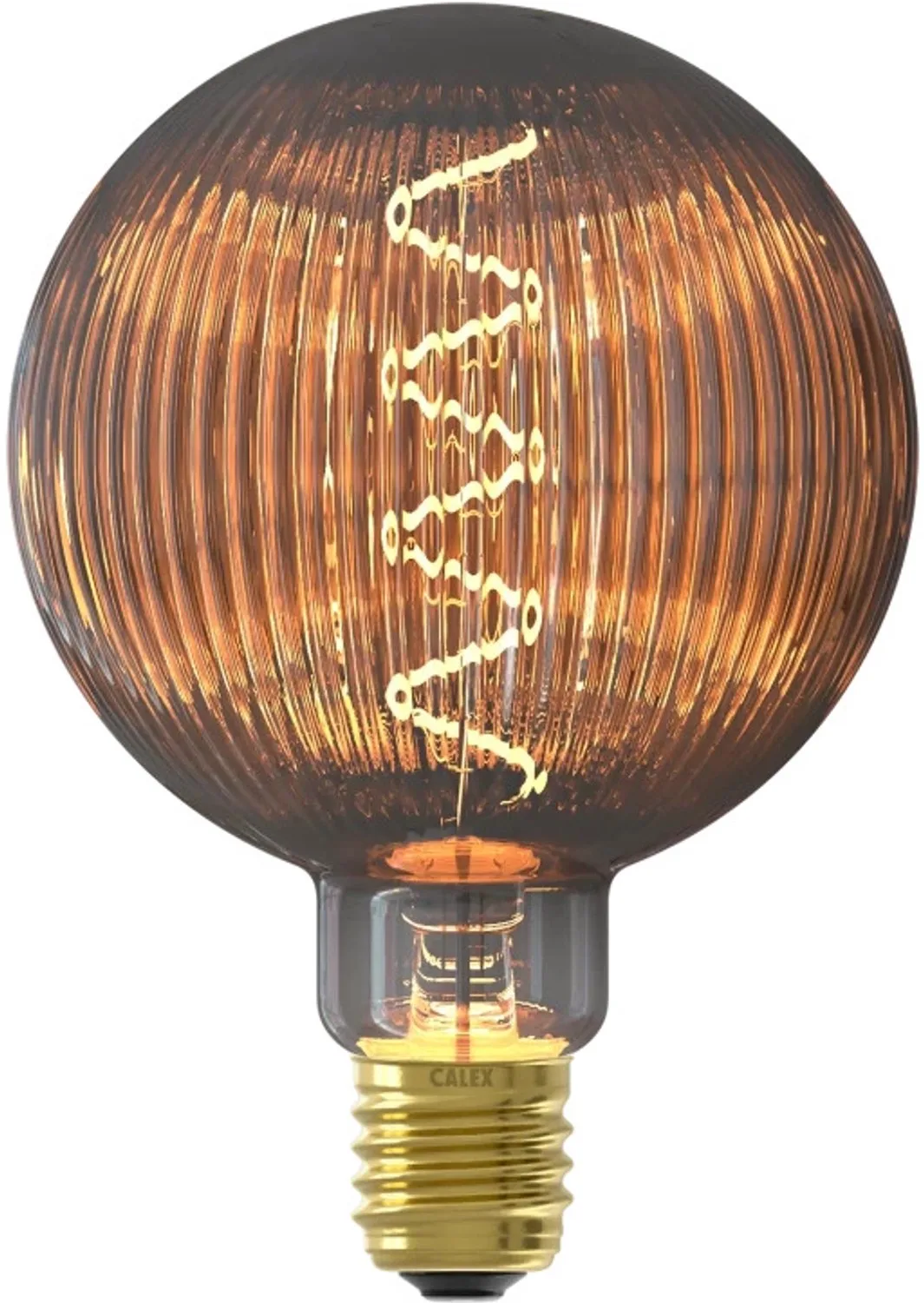 Doos 3x Calex E27 LED Globelamp Pulse Nantes Smoke | 4W 40Lm 1800K | 220-240V 918 G125 | Dimbaar de Calex – photo produit