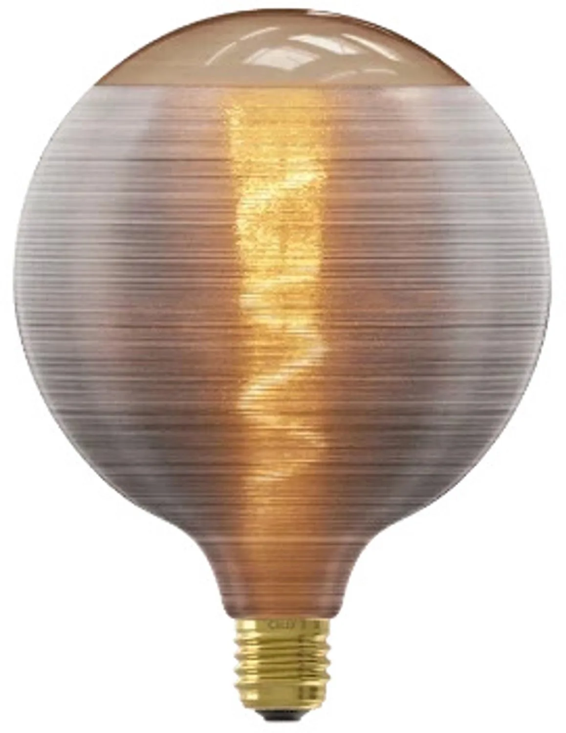 Doos 3x Calex E27 LED Globelamp Silk Grijs | 4W 80Lm 1800K | 220-240V 918 G125 | Dimbaar de Calex – photo produit