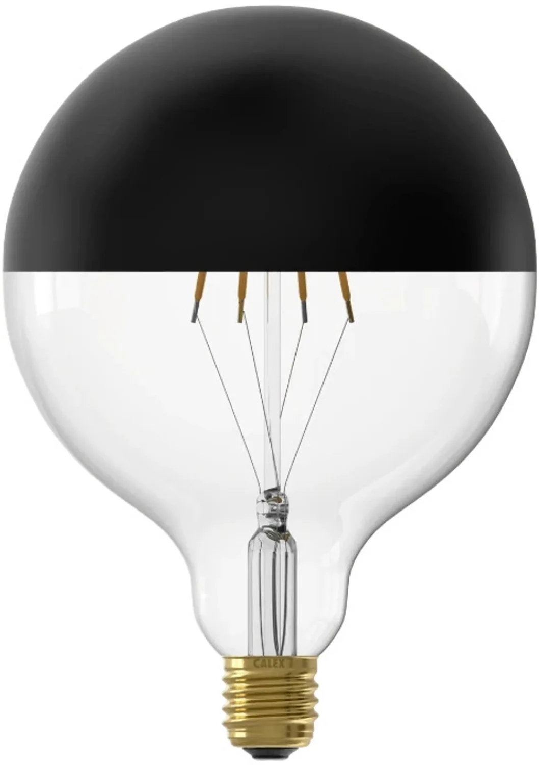 Doos 3x Calex E27 LED Globelamp Zwart | 4W 200Lm 1800K | 220-240V 918 G125 | Dimbaar de Calex – photo produit