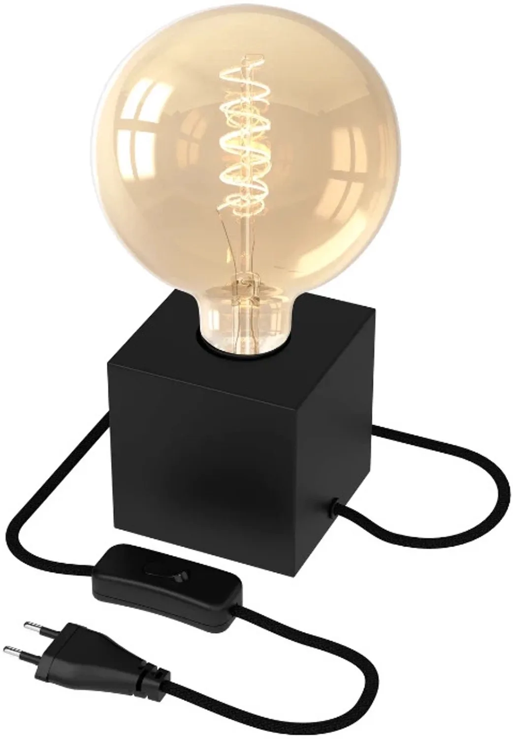 Doos 4x Calex Tafellamp | 1x E27 Max 40W | Staal de Calex en Noir – photo produit
