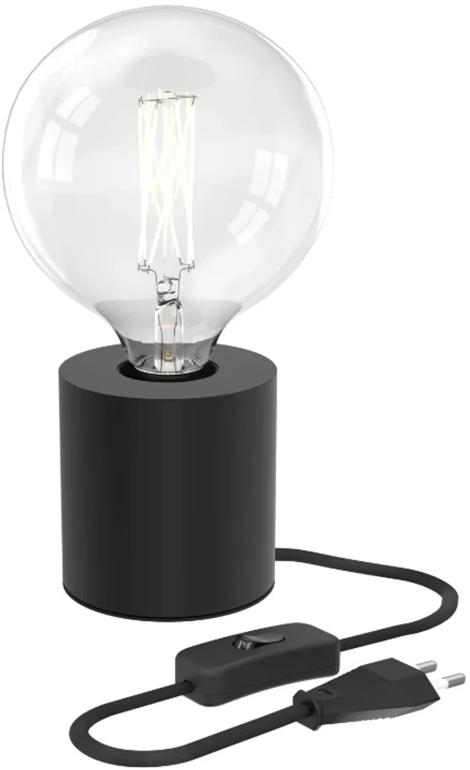 Doos 4x Calex Tafellamp | 1x E27 Max 60W | Staal från Calex i Svart – produktbild