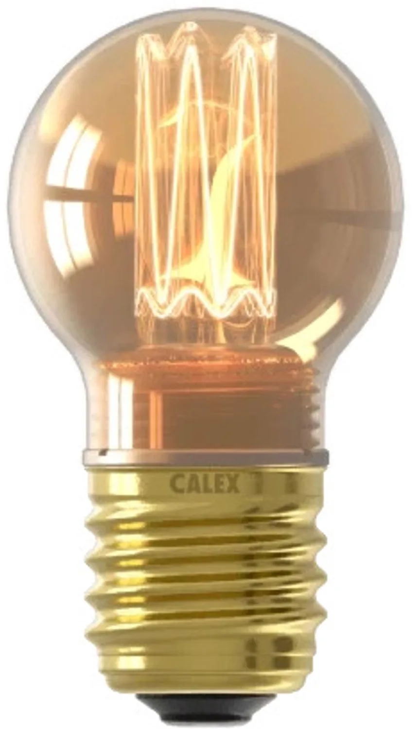 Doos 5x Calex E27 LED Kogellamp Goud | 2.3W 65Lm 1800K | 220-240V 718 P45 | Dimbaar de Calex – photo produit