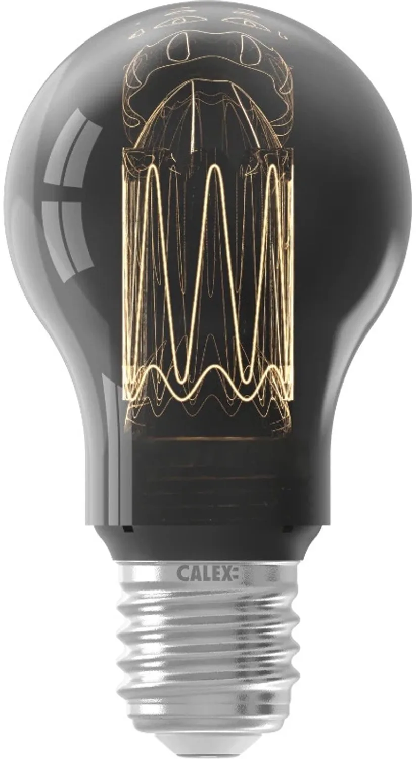 Doos 5x Calex E27 LED Lamp Glasfiber Titanium | 3.5W 40Lm 2000K | 220-240V 820 A60 | Dimbaar von Calex – Produktfoto