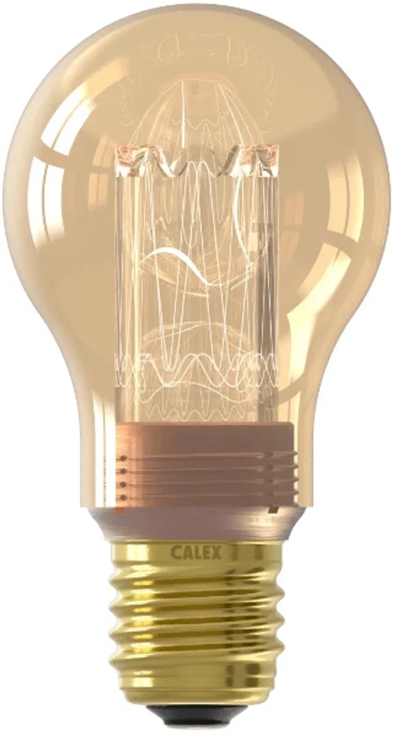 Doos 5x Calex E27 LED Lamp Glassfiber Goud | 3.5W 120Lm 1800K | 220-240V 818| Dimbaar de Calex – photo produit