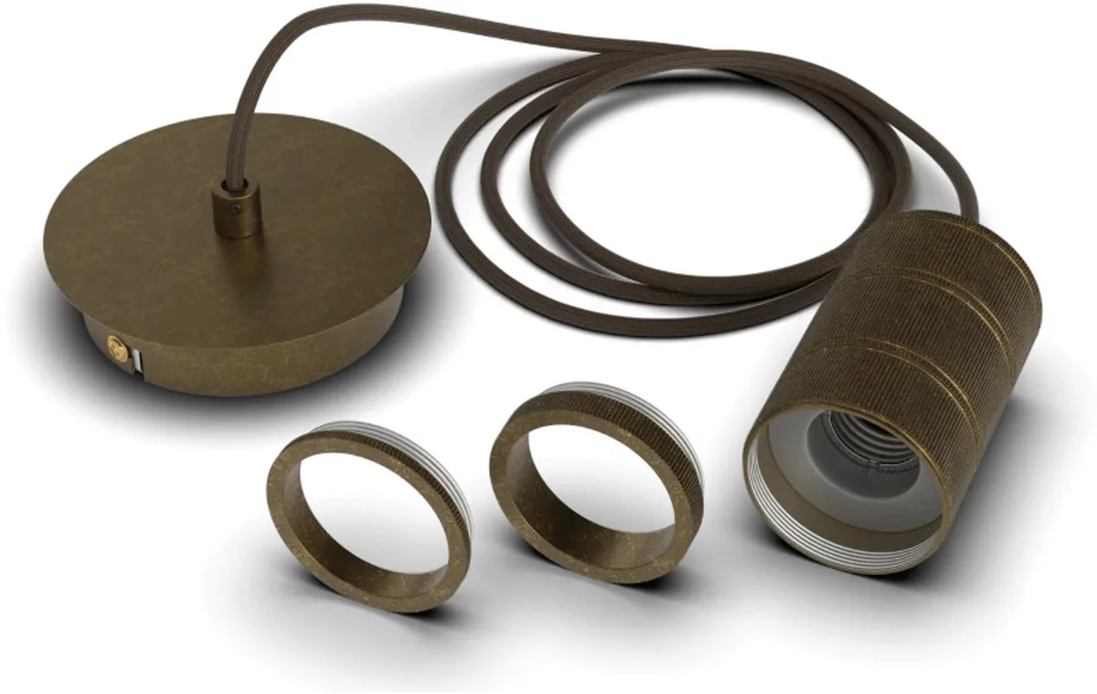 Doos 5x Calex Retro Hanglamp | 1X E27 | 2M Kabel fra Calex i Bronze – produktbillede