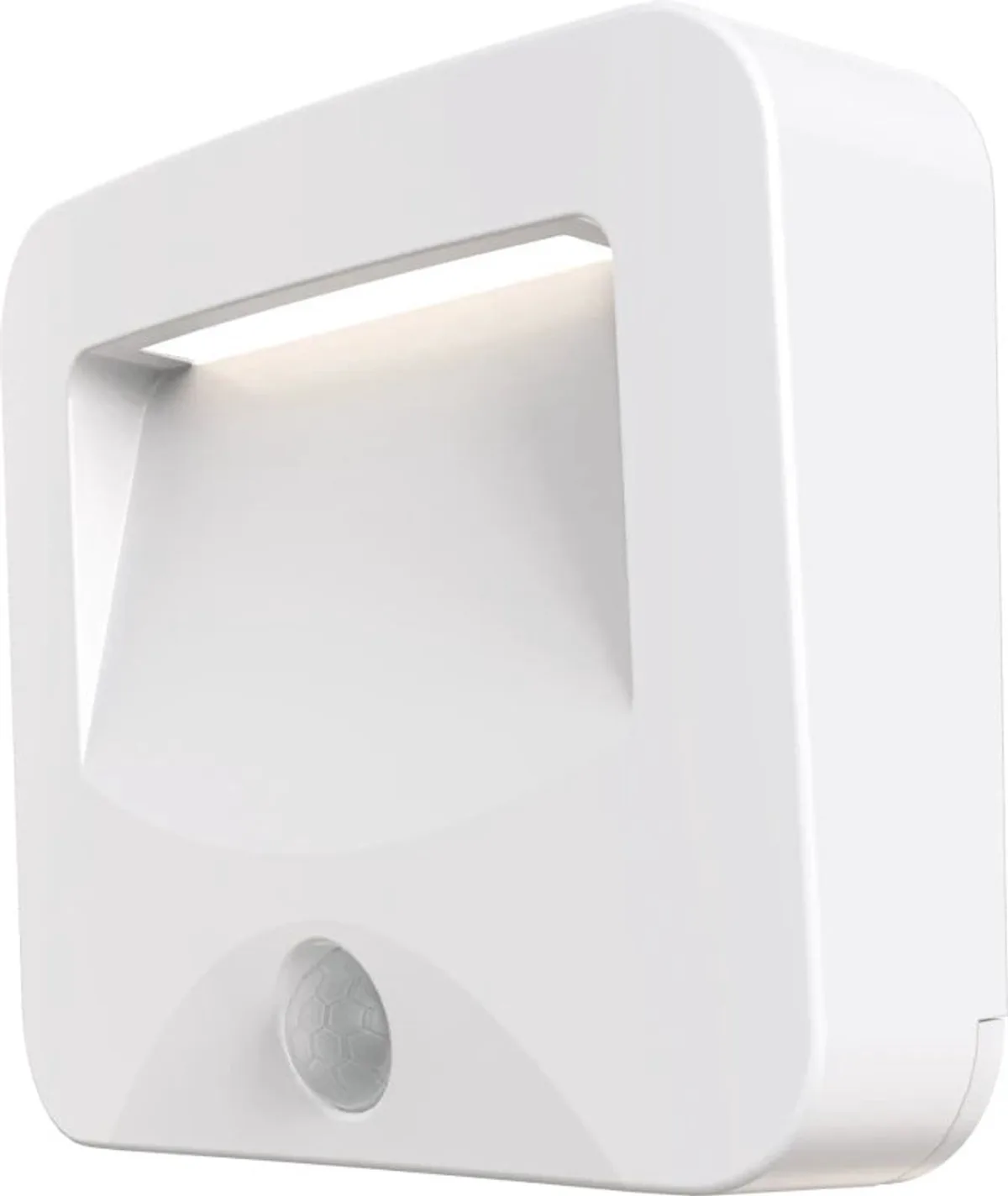 Doos 6x Calex Buiten Wandlamp | 0.45W 10Lm | Met Bewegingssensor | Met Schemersensor von Calex in Weiß – Produktfoto