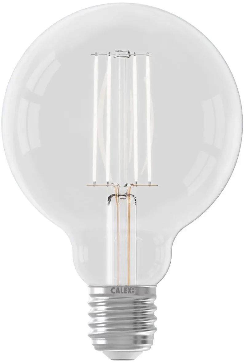 E27 LED Globelamp Helder | 4.5W 470Lm 2700K | 220-240V 827 G95 | Dimbaar fra Calex – produktbillede
