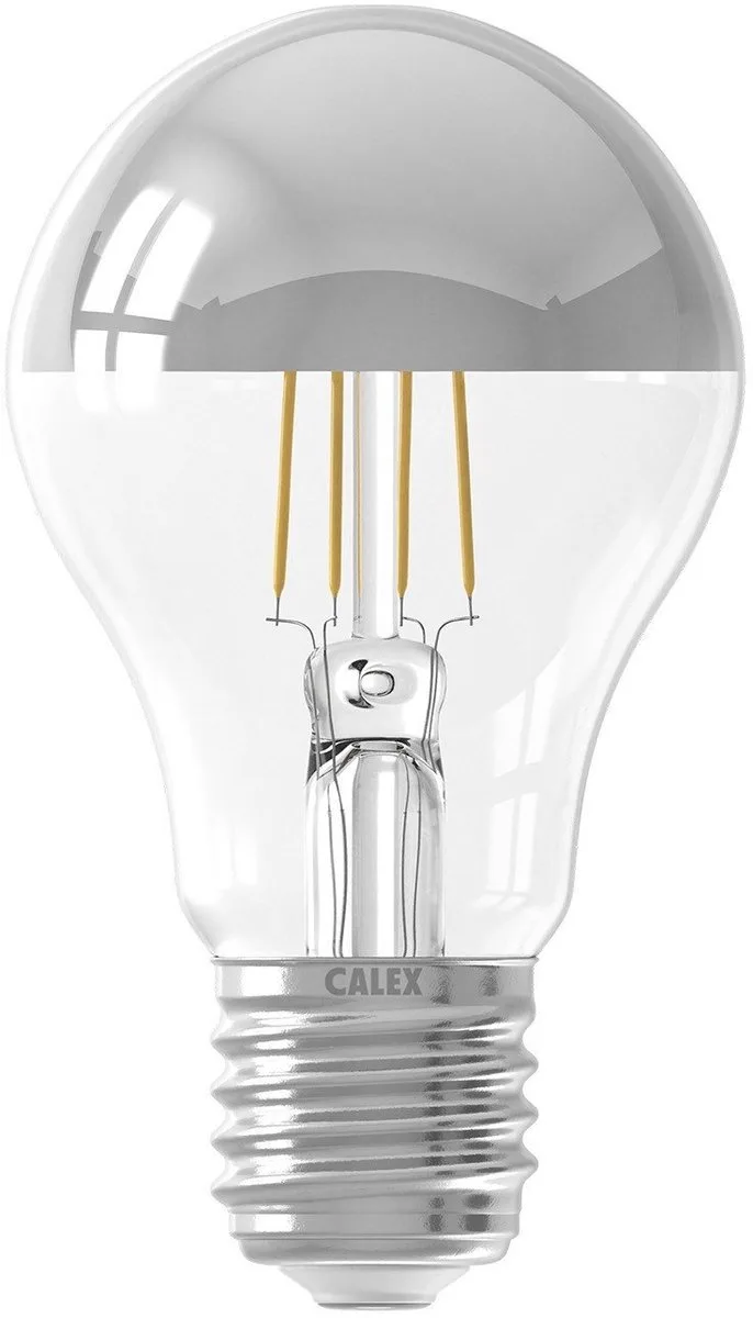 E27 LED Lamp Kopspiegel Chrome | 4.5W 470Lm 2700K | 220-240V 827| Dimbaar van Calex – productfoto