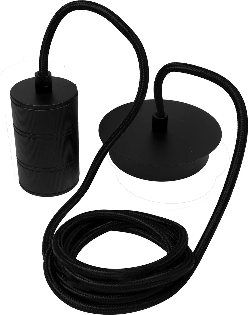 E40 Pendant - Hanglamp - 1 lichts - 75 mm fra Calex i Sort – produktbillede
