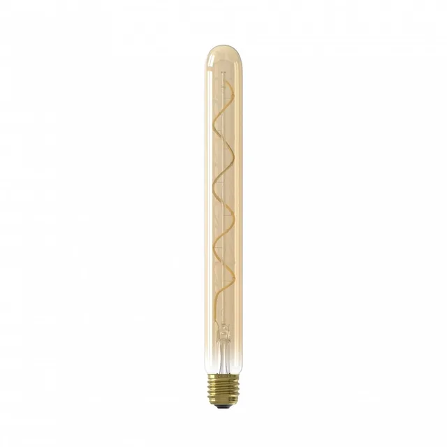 Filament Buis LED Lamp - E27 - T32 Lichtbron Goud - 3.8W - Dimbaar
