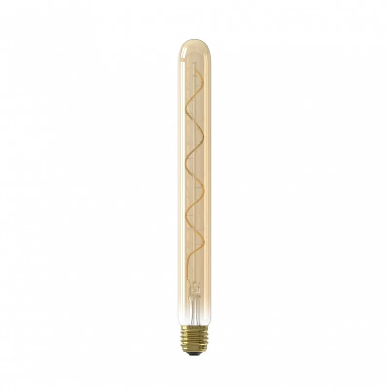 Filament Buis LED Lamp - E27 - T32 Lichtbron Goud - 3.8W - Dimbaar fra Calex – produktbillede