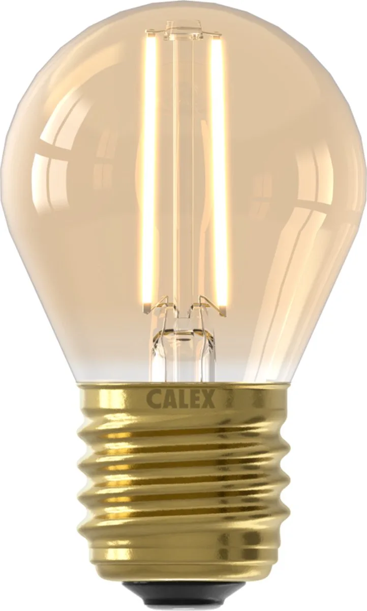 Filament LED Lamp - E27 - P45 Lichtbron Goud - 3.5W - Dimbaar de Calex – photo produit