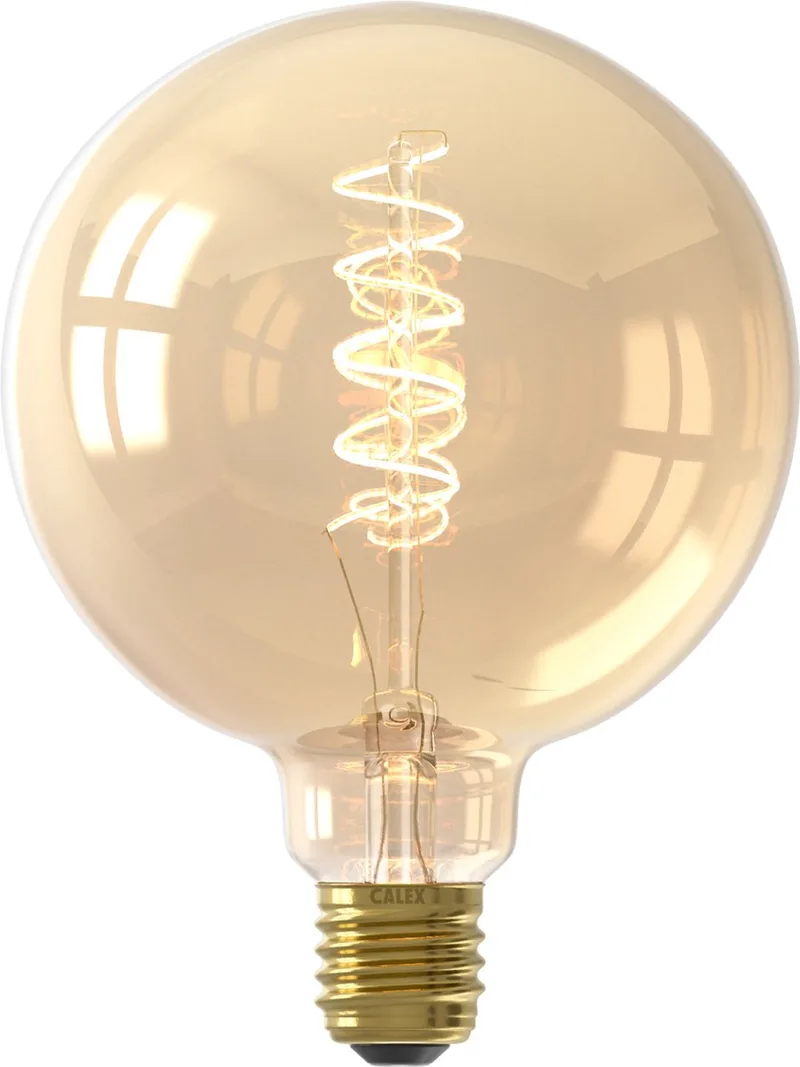Filament LED Lamp - E27 - Vintage Lichtbron - 12.5cm - Goud - Warm Wit Licht - Dimbaar by Calex – product photo