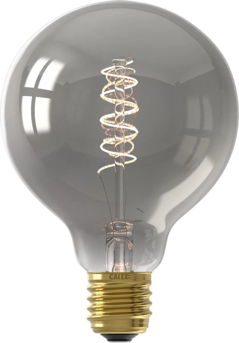 Filament LED Lamp - E27 - Vintage Lichtbron - 9.5cm - Titanium - 4W - Dimbaar by Calex – product photo