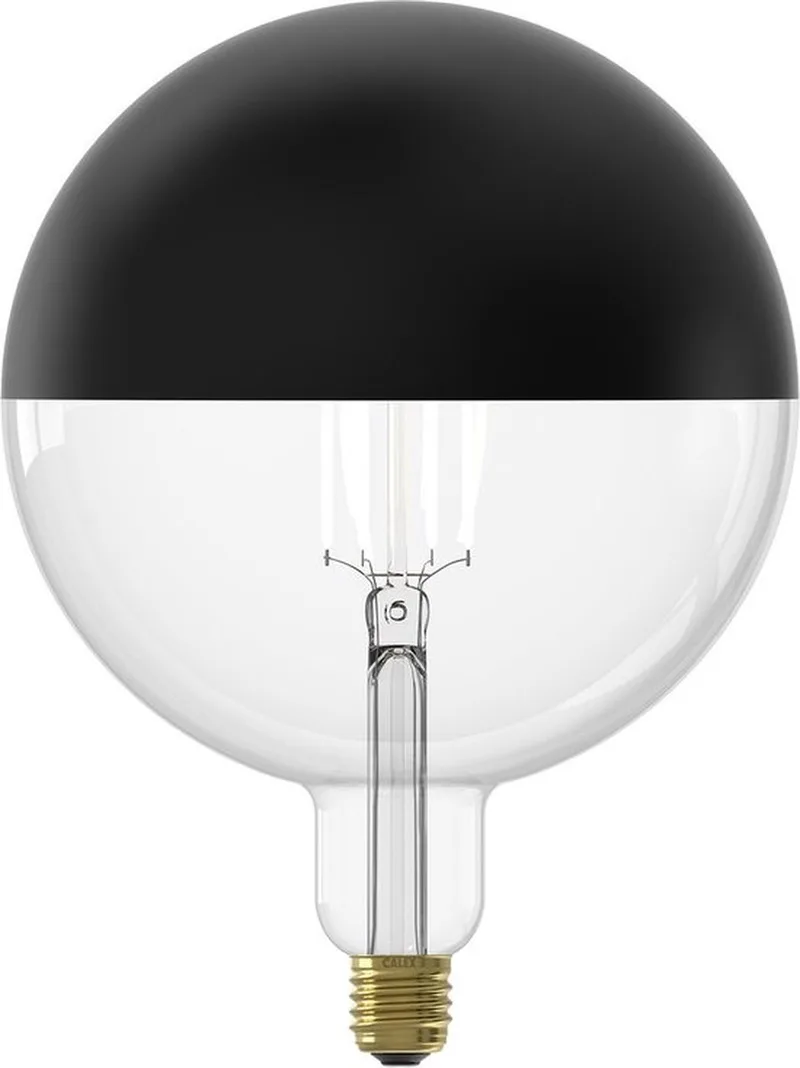 Kalmar Kopspiegel Zwart - E27 LED Lamp - Filament Lichtbron Dimbaar - 6W - Warm Wit Licht fra Calex – produktbillede