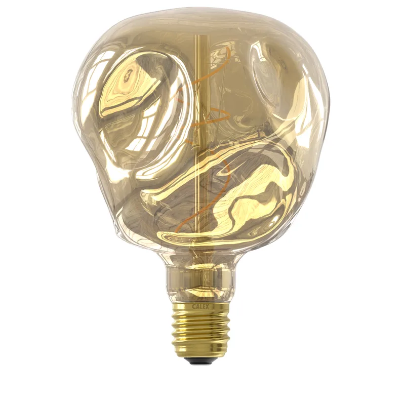 LED lamp | champagnekleurig | organische vorm | dimbaar | E27 | 4 watt | Ø12,5 cm | 1800K | 75 lumen van Calex – productfoto