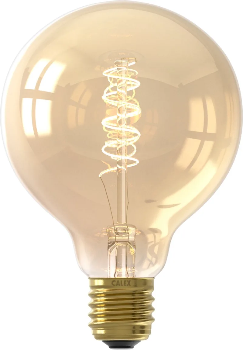 LED Lamp - E27 - 3 Staps Dimmer - Dimbaar - ST64 - Goud - Warm Wit Licht - 5.5W von Calex – Produktfoto