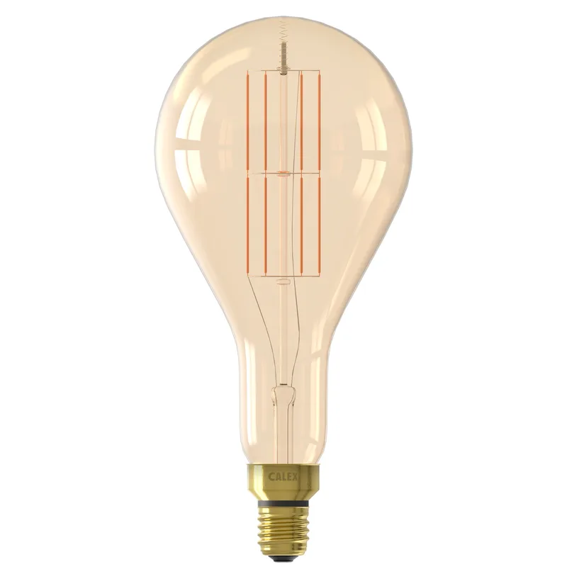 LED lamp | goudkleurig | dimbaar | E27 | 10.5 watt | 16 cm | 2100K | 1100 lumen | 220-240V von Calex – Produktfoto