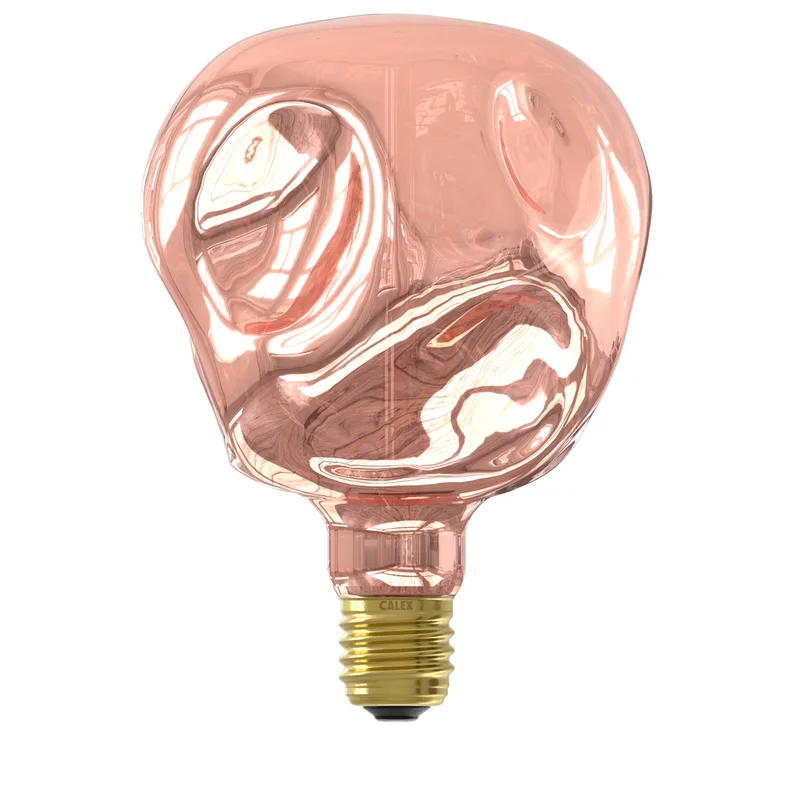 LED lamp | goudkleurig glas | organische filament lamp | dimbaar | E27 | 4 watt | Ø12,5 cm | 1800K de Calex – photo produit