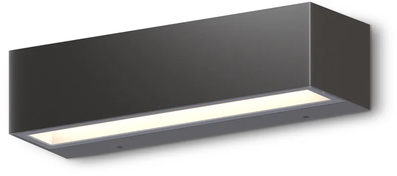 Modena Wandlamp - Downlight - Buiten & Binnen - Geïntegreerd LED - Warm Wit Licht - 26cm - Waterdicht - Zwart de Calex en Zwart 1-Stuk – photo produit