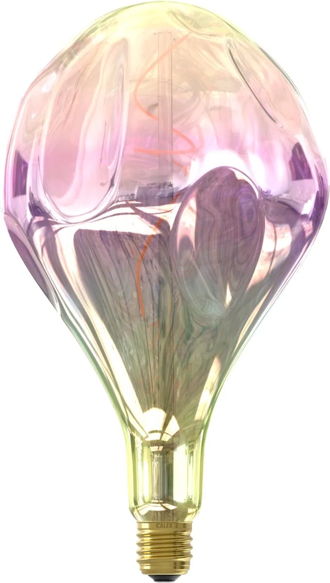 Organic EVO XXL Rainbow LED Lamp - E27 - Filament Lichtbron - Dimbaar - 4W - Warm Wit Licht de Calex – photo produit