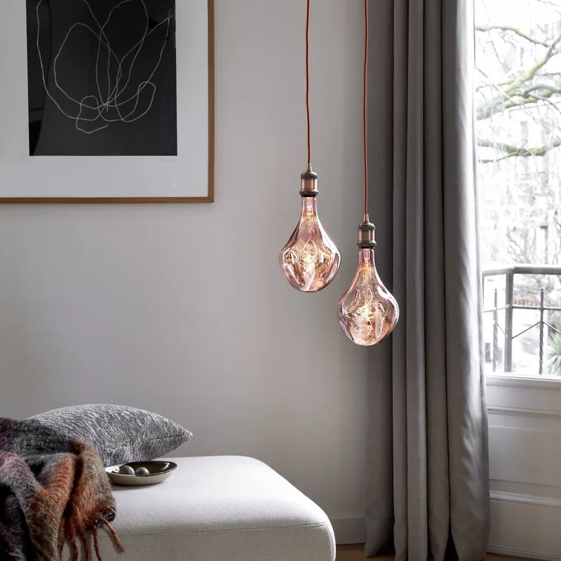 Organic Evo LED-pære E27 6W dæmpbar rosé fra Calex – produktbillede