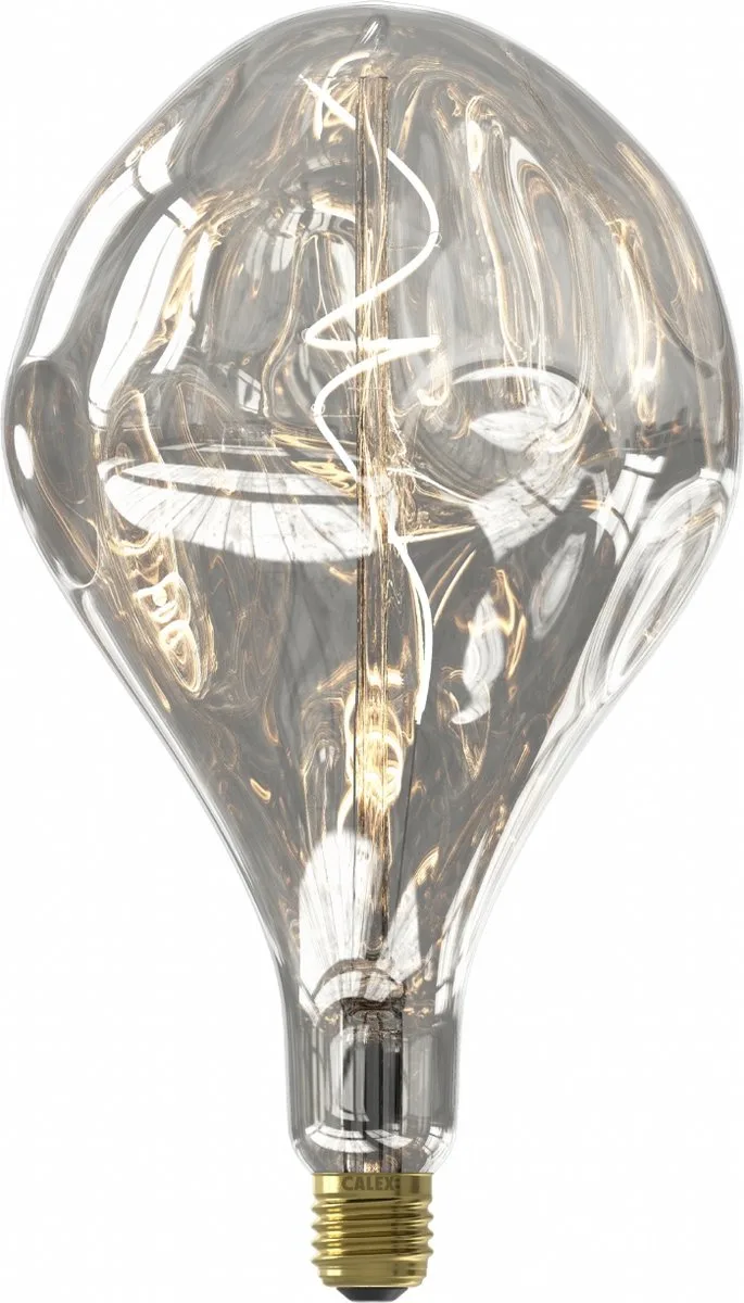Organic EVO XXL Zilver - E27 LED Lamp - Filament Lichtbron Dimbaar - 6W - Warm Wit Licht van Calex – productfoto