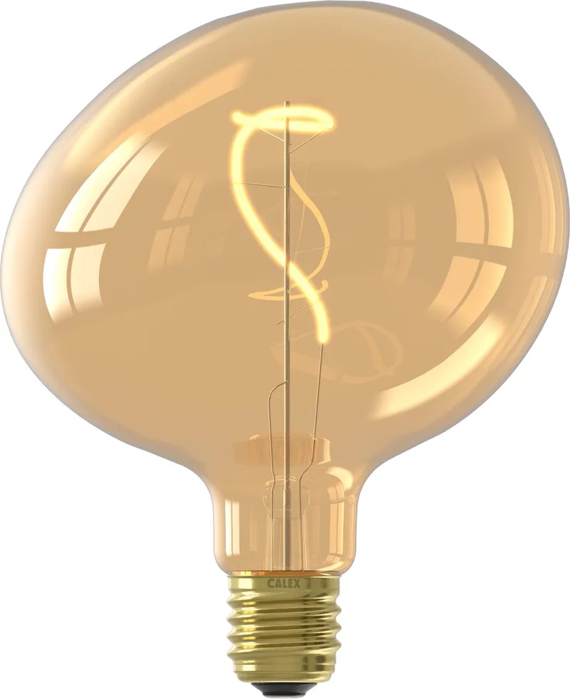 Pebble LED Lamp - E27 - Filament - Goud - Warm Wit Licht - Dimbaar van Calex – productfoto