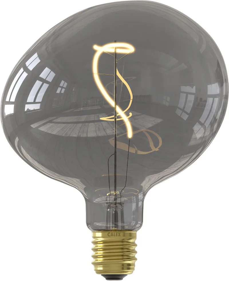 Pebble LED Lamp - E27 - Filament - Titanium - Warm Wit Licht - Dimbaar van Calex – productfoto
