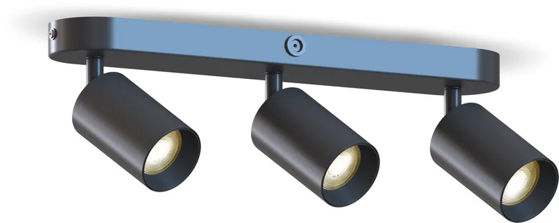 Plafondlamp - 3-Lichts - Opbouwspot - Ovaal - Zwart - Goud von Calex in Zwart-Goud – Produktfoto