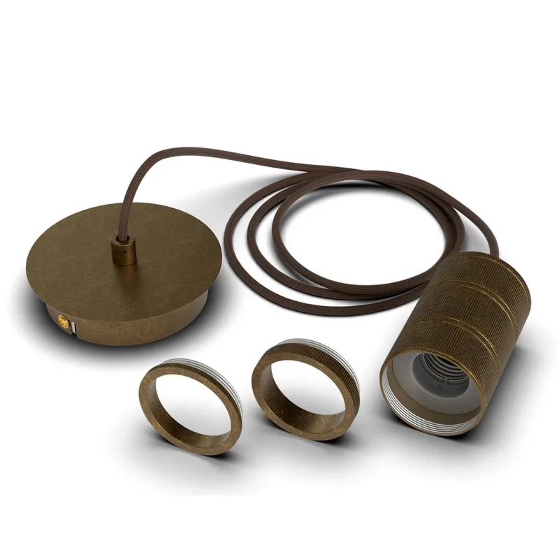 Retro hanglamp, 1-lamp, brons från Calex i Antiek brons – produktbild