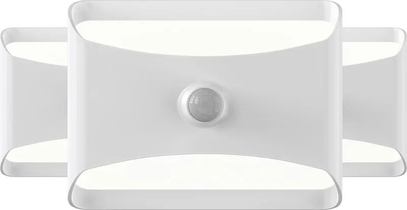 Spot On Draadloze Wandlamp - Set van 3 stuks - Op Batterij - Eenvoudige installatie - Warm Wit licht - Trapverlichting met Bewegingssensor - Wit de Calex en Blanc – photo produit