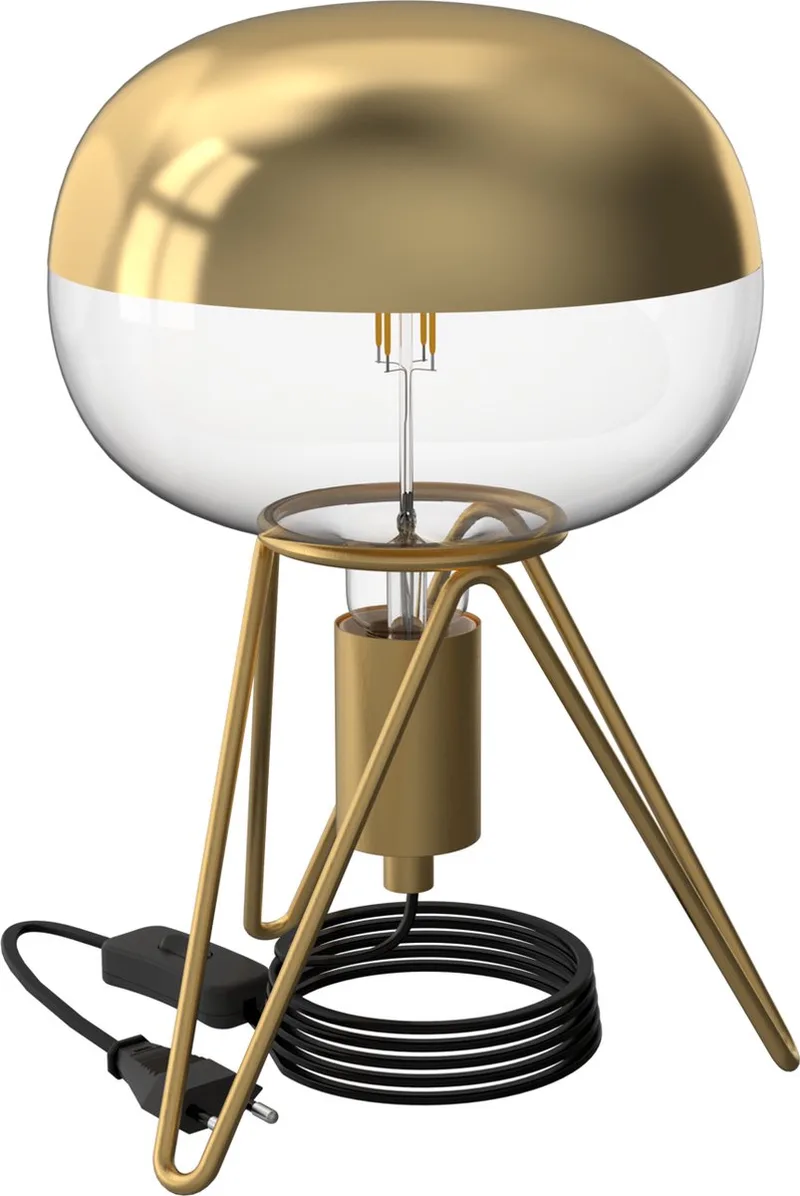 Tripod bordlampe, guld fra Calex i Guld – produktbillede