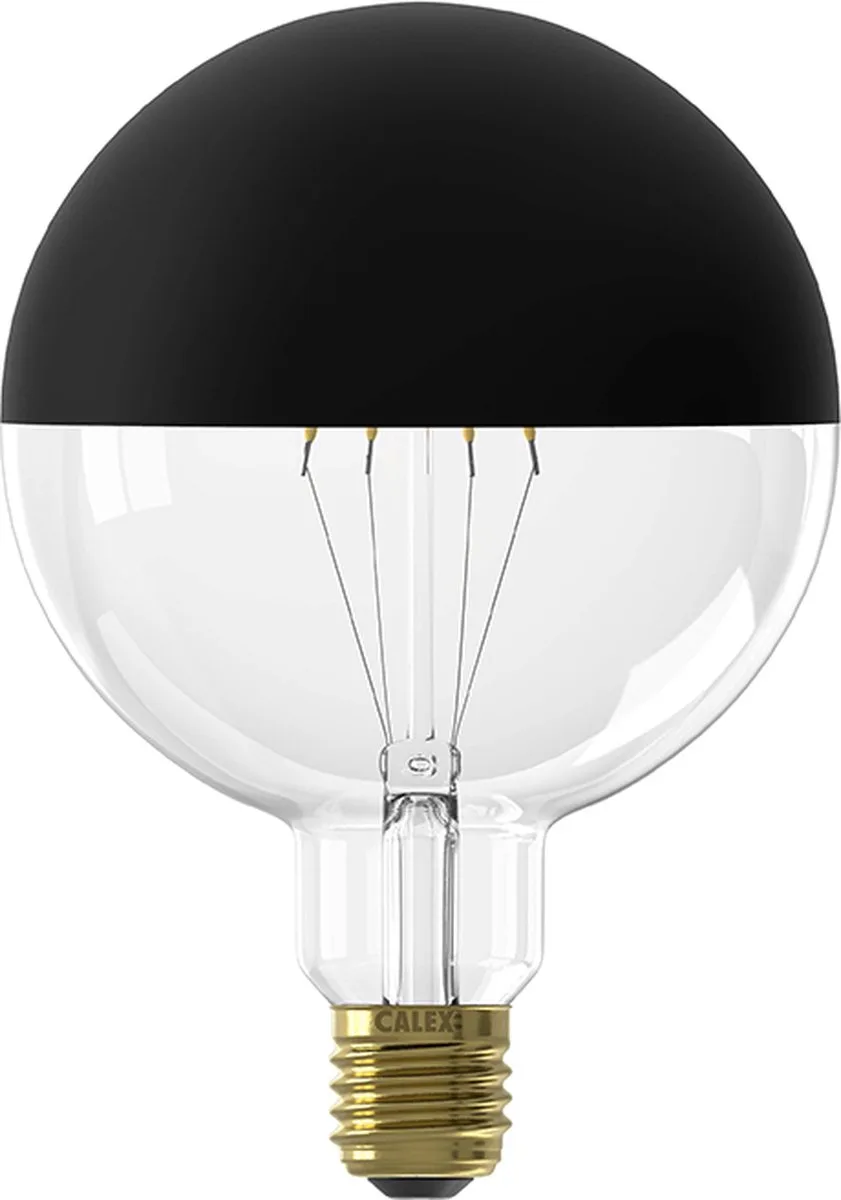 Top Mirror Globe LED Lamp Kopspiegellamp Ø125 - E27 - 190 Lm - Black de Calex – photo produit