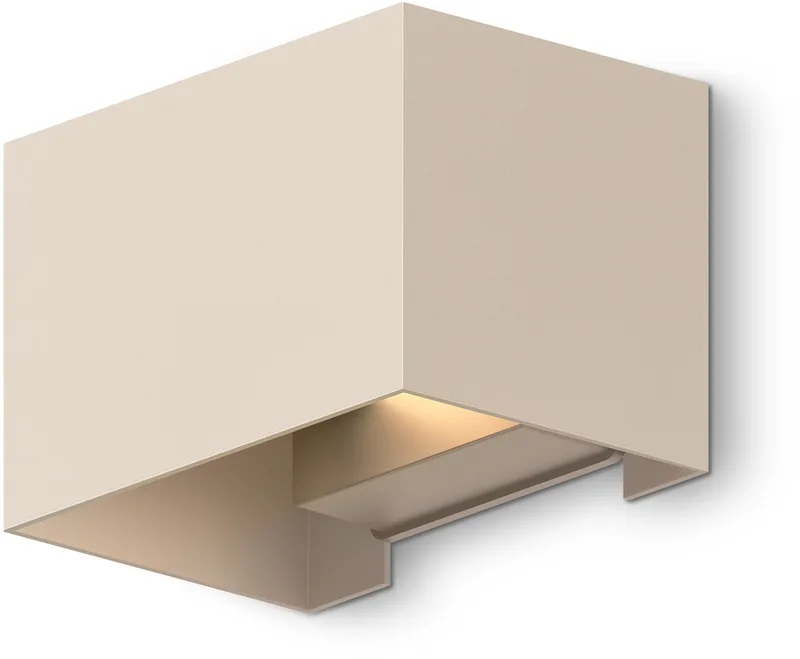 Venice Wandlamp - Buiten & Binnen - Warm Wit up & down Licht - verstelbare Lichtstraal - Waterdicht - Zandkleur de Calex en Zand – photo produit
