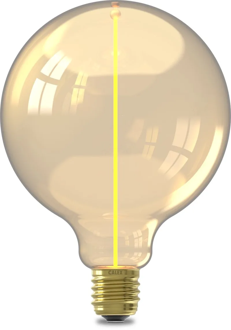 XXL LED Lamp E27 - Goud - Filament - 150lm - 1800K Warm Wit Licht by Calex – product photo