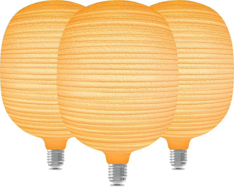 XXL LED Lamp E27 - Papyrus - Filament - 220lm - 1800K Warm Wit Licht - 3-pack von Calex – Produktfoto