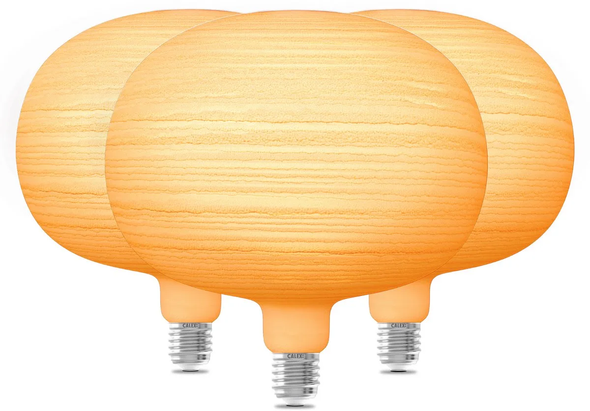 XXL LED Lamp E27 - Papyrus - Filament - 220lm - 1800K Warm Wit Licht - 3-pack de Calex – photo produit